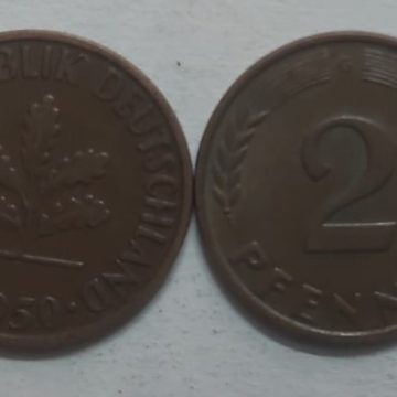 GERMANY 2  PFENNIG 1950 (USED)