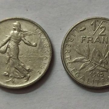 Half Franc 1965 Liberte Egalite Fraternite (used)