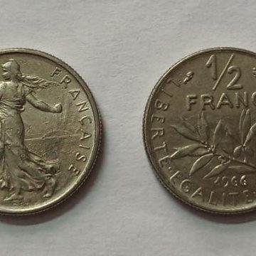 Half Franc 1966 Liberte Egalite Fraternite (used)