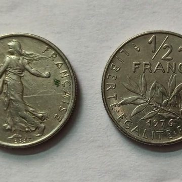 Half Franc 1976 Liberte Egalite Fraternite (used)