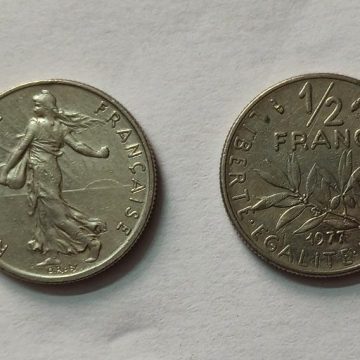 Half Franc 1977Liberte Egalite Fraternite (used)