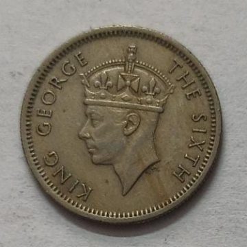 The Sixt King George MALAYA  10 CENTS 1950 (Used)
