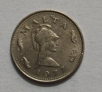 MALTA 2 CENTS 1977 (used) - Image 2