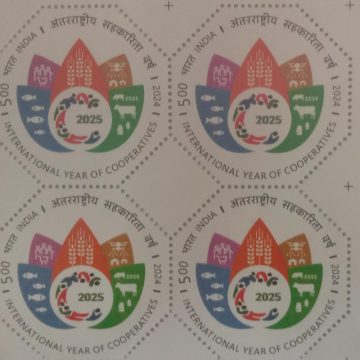 International Year of Cooperatives  Rs.5- ( Block of 4 Stamp)