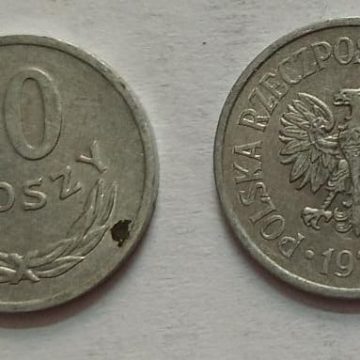 POLAND 10 GROSZY 1970 (USED}