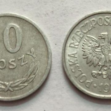 POLAND 10 GROSZY 1972 (USED}