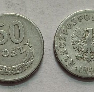 POLAND 50 GROSZY 1949 (USED}