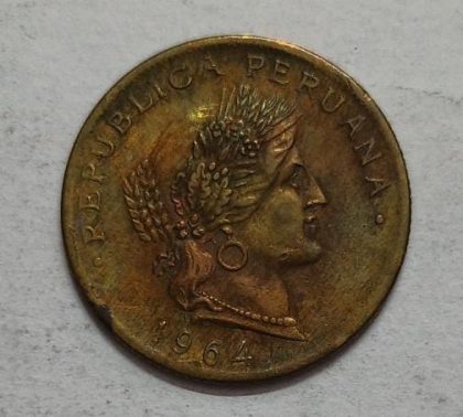Peru 20 Centavos 1964 (USED) - Image 2