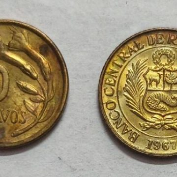 Peru 10 Centavos 1967 (USED)
