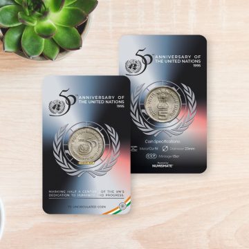 50 Tm Anniversary OF The United Nations - 1995  ATM card Rs.5