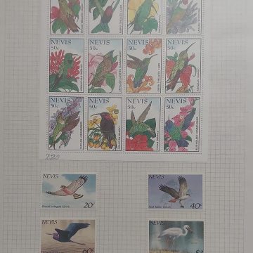 Thematic Birds Stamps of NEVIS  1 Minature sheet 4 Stamps Mint