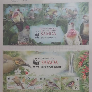 Thematic Birds Stamps of SAMOA 2 Minature sheets (WWF)