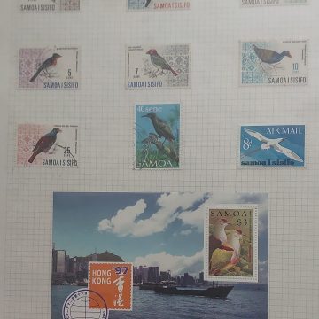 Thematic Birds Stamps of SAMOA 1 Minature sheet -9 Stamps 3 Used /6 Mint