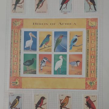 Thematic Birds Stamps of SIERRALEONE 1 Minature Sheet -8 Stamps Mint