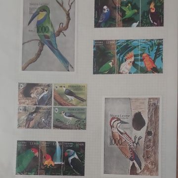 Thematic Birds Stamps of SIERRALEONE 2 Minature Sheets-13 Stamps Mint (WWF)