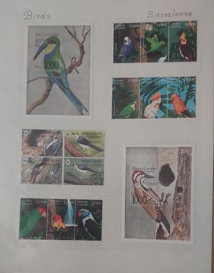 Thematic Birds Stamps of SIERRALEONE 2 Minature Sheets-13 Stamps Mint (WWF)