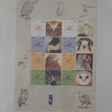 Thematic Birds Stamps of SINGAPORE 1  Minature Sheet