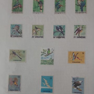Thematic Birds Stamps of SINGAPORE 14 Stamps Used