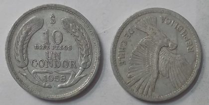 CHILE  10 CENT  Coin 1958 (USED)