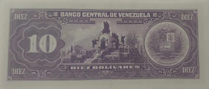 VENEZULA Currency 10 Bolivares 1990 (UNC) - Image 2