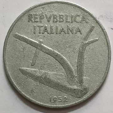 ITALY 10 Lire Coin 1952 (used)