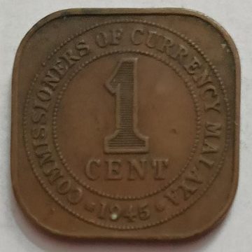 MALAYA 1 Cent 1945 Coin Used (used)