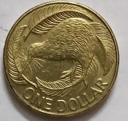 New zealand 1 dollar Coin  2010 (Used)