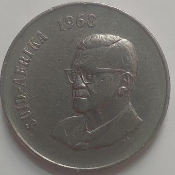SOUTH AFRICA 50 Cent Coin 1968 (used)