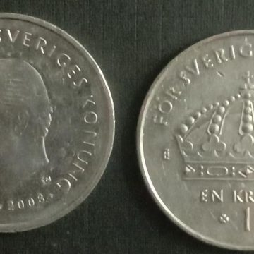 SWEDEN 1 KRONA 2008 Coin(used)