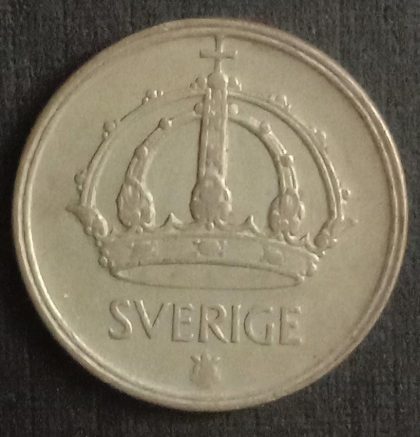 SWEDEN 25 ORE 1944 Coin(used) - Image 2