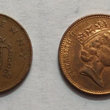 UK 1 Penny Coin 1985 (USED)