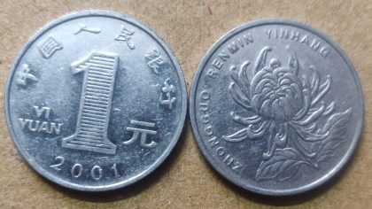 CHINA 1 YUAN 2001(used)