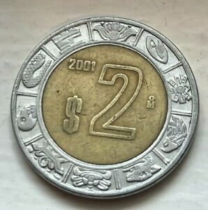 MEXICO 2 DOLLAR 2001 (used)