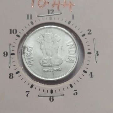 1 RUPEE 2013 NOIDA MINT 1.30 ROTATION -ERROR COIN USED
