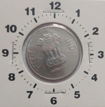 2 RUPEES 2016 HYDERABAD MINT 11.00 ROTATION ERROR COIN UNC - Image 2