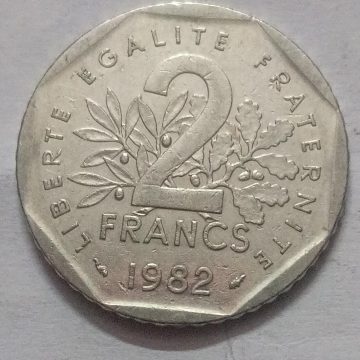 2 Franc 1982 Liberte Egalite Fraternite(used)