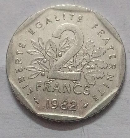 2 Franc 1982 Liberte Egalite Fraternite(used)