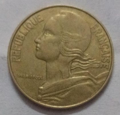 20 Centimes 1978 Liberte Egalite Fraternite (used) - Image 2