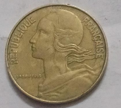 20 Centimes 1980 Liberte Egalite Fraternite (used) - Image 2