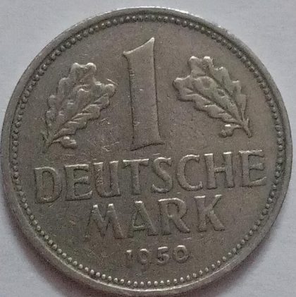GERMANY Deutsche 1 MARK 1950 (USED) - Image 2