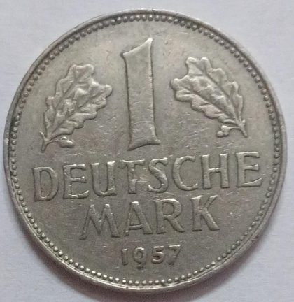 GERMANY Deutsche 1 MARK 1957 (USED)