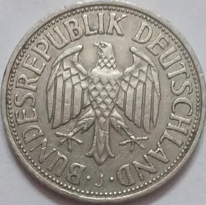 GERMANY Deutsche 1 MARK 1957 (USED) - Image 2