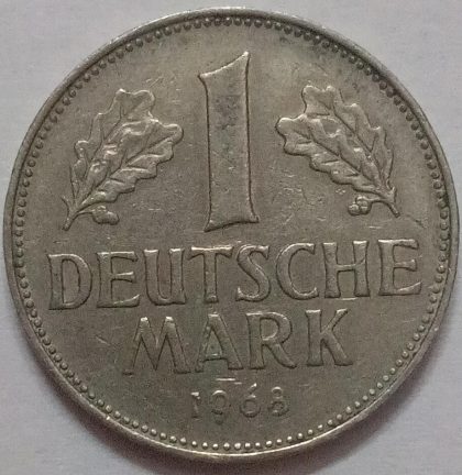 GERMANY Deutsche 1 MARK 1968 (USED)