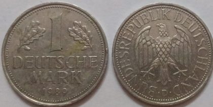 GERMANY Deutsche 1 MARK 1989 (USED)