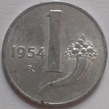 ITALY 1 LIRE 1954 (used)