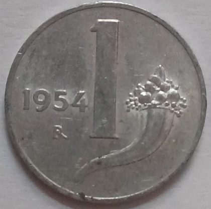 ITALY 1 LIRE 1954 (used)