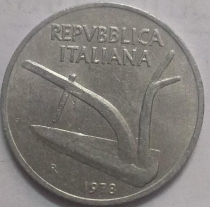 ITALY 10 Lire Coin 1978 (used) - Image 2