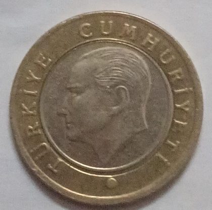 TURKEY 1 TURK LIRASI 2018(used) - Image 2