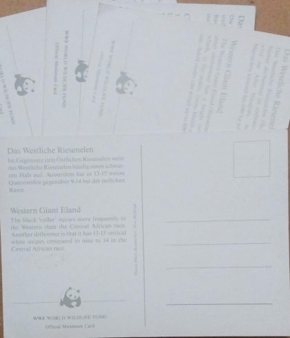 WWF -Western Giant Eland-Republique Mali Set of 4 Maximum cards - Image 2
