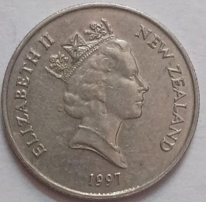 New zealand 5 cent Coin 1997 (Used) - Image 2